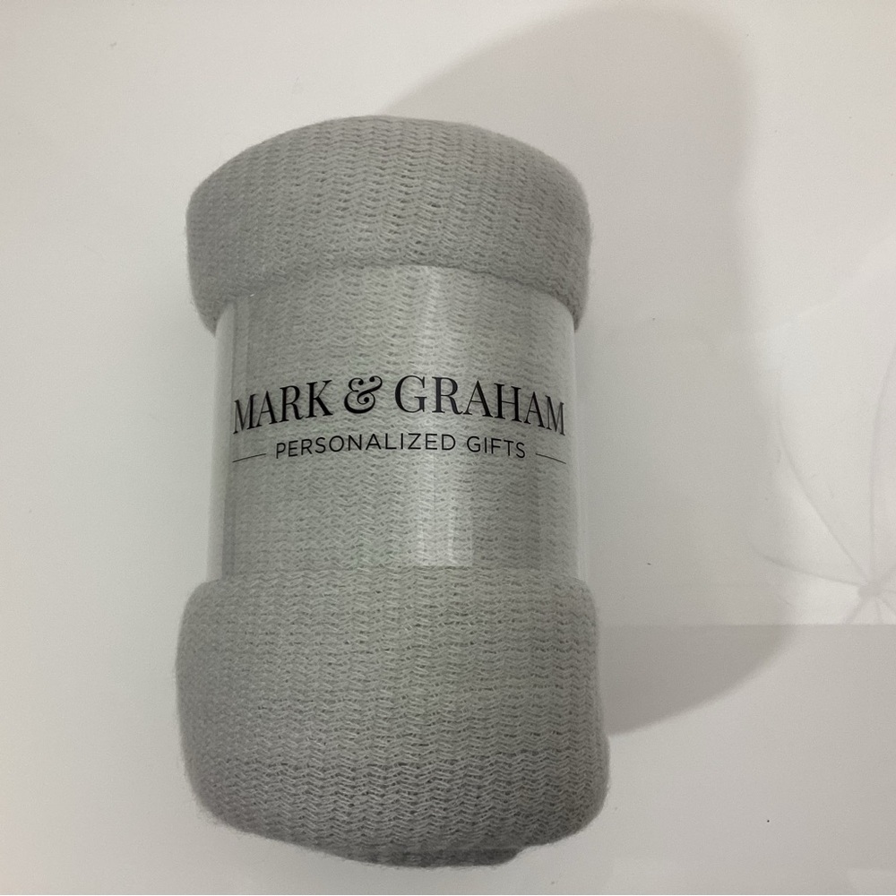 Gray Acrylic Throw Blanket, NWT